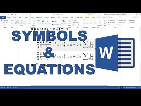 How to use symbols and equations in word