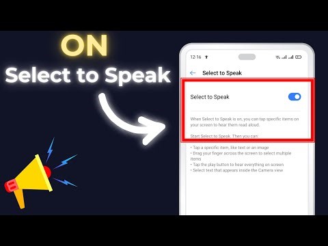 How To ON Select To Speak