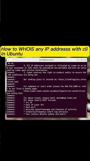 How to WHOIS any IP address with cli in Ubuntu Linux