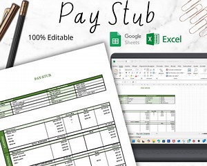 Professional Pay Stub Template for Business Contractors Employees, Pay Stub After Tax, Fillable Pay Stub, Paycheck Stub, Employee Pay Stub - Etsy