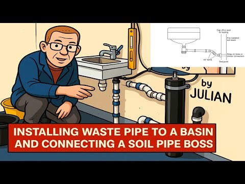 Level 1 Plumbing - Installing a waste pipe and stack pipe to a basin