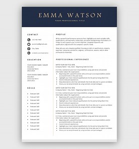 Professional Resume Template | Free Download | Easy-to-edit