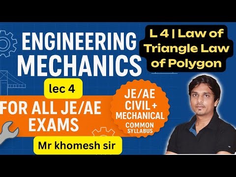 L 4 | Law of Triangle Law of Polygon | Engineering mechanics | khomeshsir | Lami’s theorem |