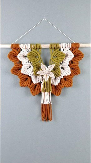 DIY Leaf Wall Hanging #macrame #wallhanging