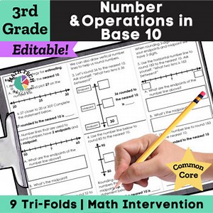 3rd Grade Math Intervention Worksheets Place Value, Addition & Subtraction