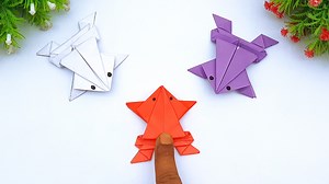6.9K views · 30 reactions | Paper Jumping Frog | Paper Frog Making (Traditional model) Paper Frog that Jumps High and Far Origami Jumping Frog | How to make paper frog #PaperFrog #PaperFrogThatJups #PaperJumpingFrog | Mr. Creator | Facebook