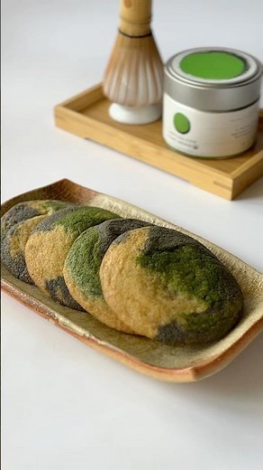 Black Sesame Matcha Cookies | A beautifully marbled treat!