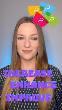 Enhance vs Improve vs Increase #englishlearning #vocabulary #englishtips