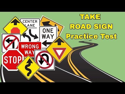 Take a Road Signs Practice permit Test/Drivers license/DMV 2020