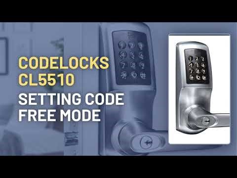 CodeLocks CL5510: Setting Code Free Mode