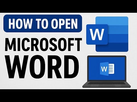 How to open Microsoft word