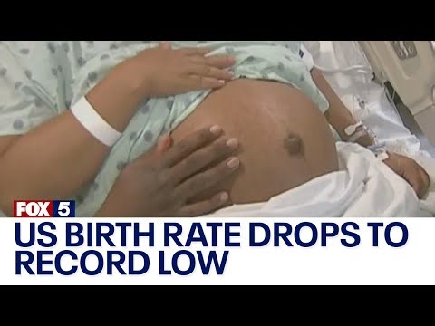 US birth rate drops to record low