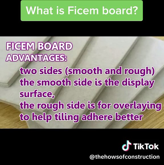 Part 4 What is Ficem board? and advantages #tiktok #fyp #construction #thehowsofconstruction #fypシ #constructiontips #amazingconstruction #boards #drywall