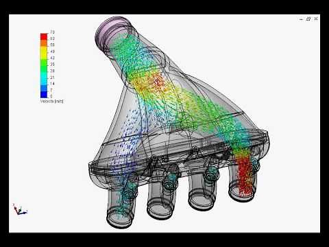 SolidWorks Flow Simulation - Transient Manifold Airflow