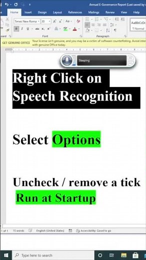 How to Stop Speech Recognition Permanently in Windows # Shorts