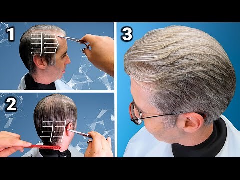 Basic Mens Scissor Cut | Step By Step Tutorial | Business haircut
