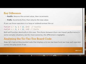 Understanding the Prefix vs Postfix Increment Operators in C+ +