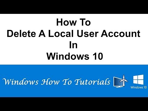How To Delete A Local User Account In Windows 10