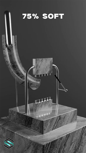 0% vs 100% Long Cylinder Softness Simulation in Blender