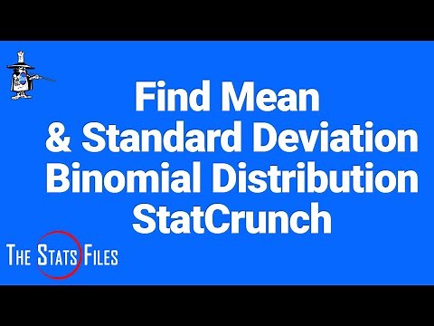 Find the Mean, Standard Deviation and Graph of a Binomial Distribution using StatCrunch