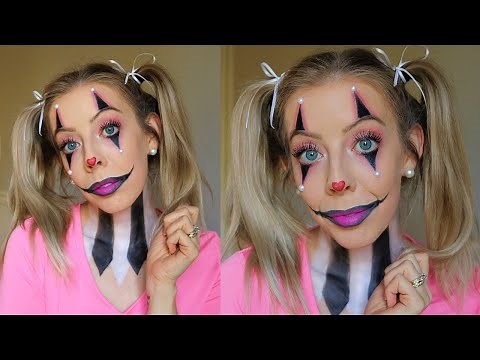 Cute and Easy Clown Makeup Halloween Tutorial