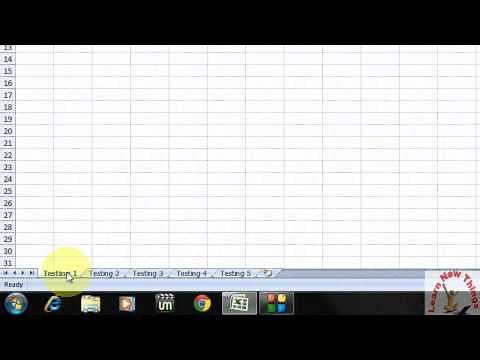 Shortcut key to Move Next & Previous Sheets in MS Excel