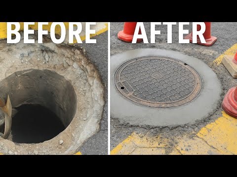 Manhole Cover Replacement for Road Safety | Street Repair Work
