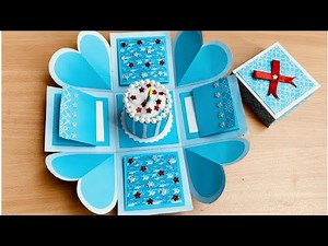 DIY - Explosion Box Tutorial | Birthday Box | How to Make Explosion Box | Scrapbook | Scrap Book