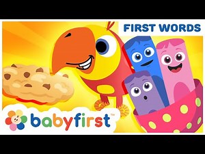 Toddler Learning Video w Color Crew & Larry | Learn ABC Alphabet & Food Names for Kids | BabyFirstTV