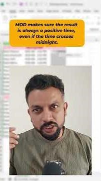 Calculate Working Hours Automatically ⏳ | Excel TEXT + MOD Function Trick!