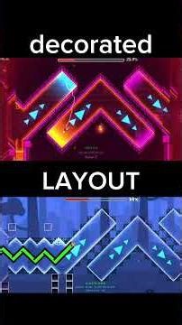 Explorers Layout VS Decorated// #gdupdate #gd #geometrydash #gdlevels #fyp #gameplay