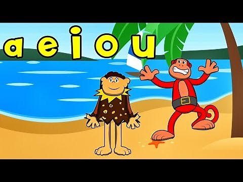 Las Vocales con El Mono Sílabo y Nícola Cavernícola - Videos Educativos