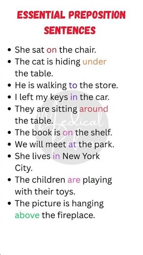 📚 10 Essential Preposition Sentences You Need to Know | English Grammar Basics