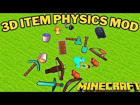 3D Item Physics Mod For Minecraft PE / Bedrock 1.20+ (Realistic 3D Item Drops) #minecraft