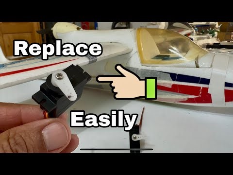 How to replace servos on Rc plane wing easily and fast