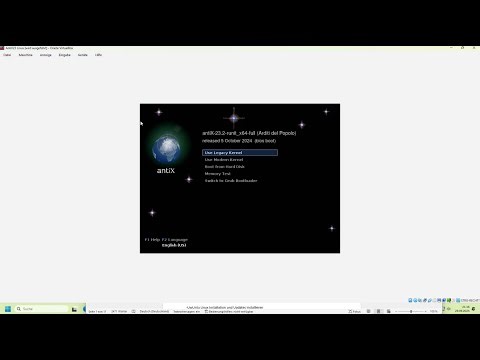 AntiX Linux Erklärung der einzelnen Punkte beim Starten vom Installationsmedium
