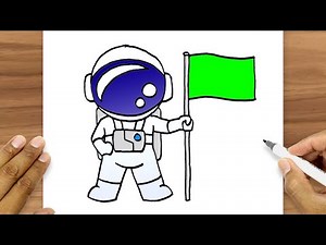 How To Draw An Astronaut Step By Step | Astronaut Drawing In Space
