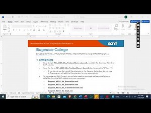 Access Module 8 SAM Project 1b | New Perspectives Access 2019 | Ridgedale College