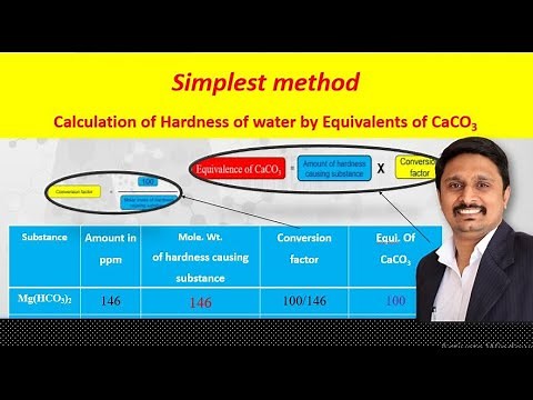 Simplest Calculation of Hardness of water by Equivalent of CaCO3 method
