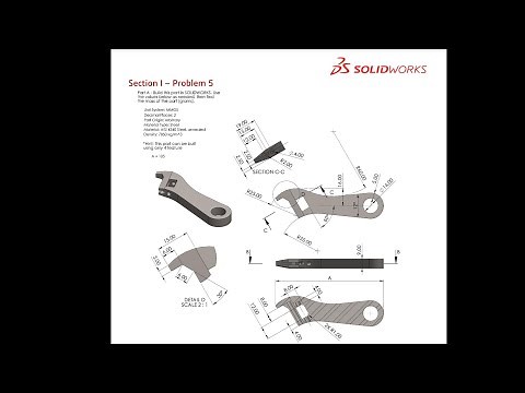 Solidworks CSWA Exam Practice | PART MODELLING | Section I - 5