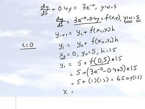 Chapter 08.02: Lesson: Euler's method of Solving ODEs: Applications