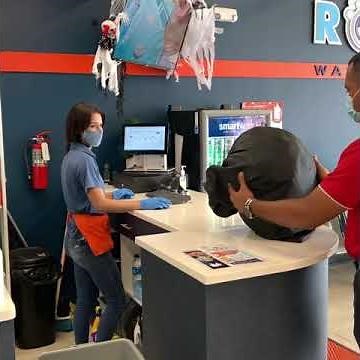 Wash and fold drop off process at The Laundry Room