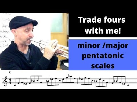 How To Improvise using minor and Major pentatonics and the skip step pattern for jazz improvisation