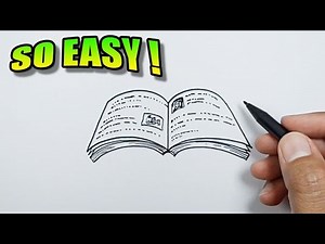 How to draw a book open | Easy Drawings