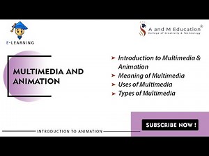 Meaning of Multimedia | Introduction to Multimedia and Animation | eLearning Video