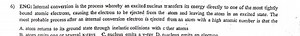 6) ENG: Internal conversion is the process whereby an excited n... | Filo