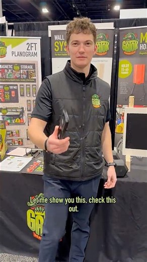 Gator Magnetics Trade Show Demo of Heavy Duty Magnetic Hooks & Easy-Off Lever
