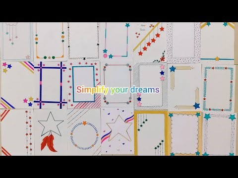 50⭐AMAZING BORDER DESIGNS/PROJECT WORK DESIGNS/ASSIGNMENT FRONT PAGE DESIGN/A4SHEET/PROJECTOR DESIGN