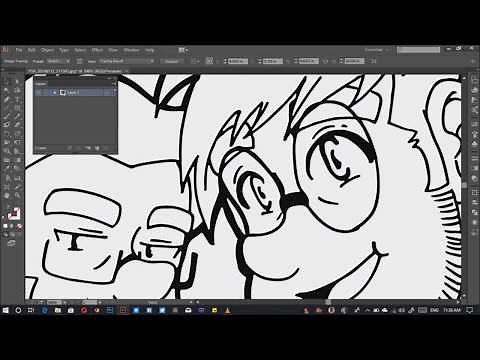 How to convert from traditional line art to vector line art? - Adobe Illustrator Tutorial