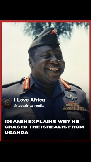 Idi Amin expelled the Israelis from Uganda in 1972 after initially enjoying close military and economic ties with them. Amin accused the Israelis of stealing from his country and undermining his regime. This marked a sharp turn in Uganda’s foreign policy, aligning it more with Arab and Soviet interests during the Cold War. #explore #explorepage | I Love Africa